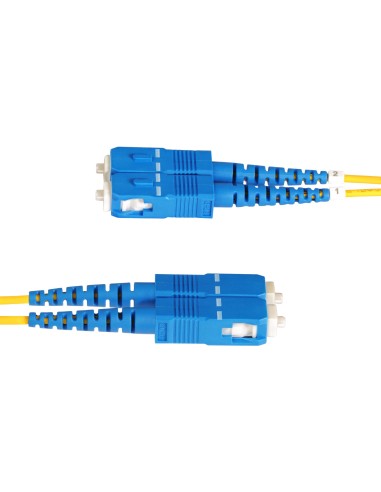 Cable de Fibra Óptica LC a SC (UPC) OS2 Monomodo 9/125µm 100G LSZH Dúplex de 2m - Low Insertion Loss - Resistente a Dobleces - 